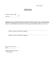 Form 22 Petition (Certification as a Qualified Adoptive Parent) (Private-Placement) - New York, Page 3