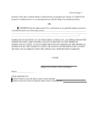 Form 24 Order (Certification as a Qualified Adoptive by Parent) - New York, Page 2