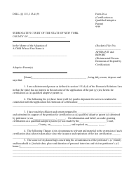 Form 26-a Affidavit and Report (Disinterested Person-Extension of Expired by Certification) - New York