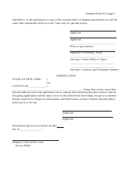 Form 16-A Application for Certified Copy of Adoption Order - New York, Page 2
