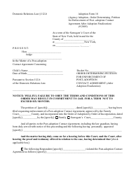 Document preview: Form 18 Order Determining Petition for Enforcement of Post-adoption Contact Agreement After Adoption Finalization - New York