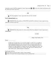Form 18 Order Determining Petition for Enforcement of Post-adoption Contact Agreement After Adoption Finalization - New York, Page 2