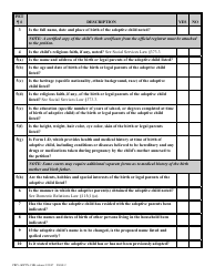 Private Placement Adoption Proceeding Checklist Form - New York, Page 2