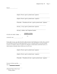 Form 28 Petition for Registration of a Foreign Adoption Order - New York, Page 2