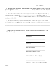 Form 21-A Petition for Temporary Guardianship - New York, Page 2