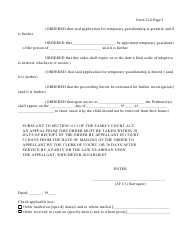 Form 21-B Order (Temporary Guardianship of the Person) - New York, Page 2