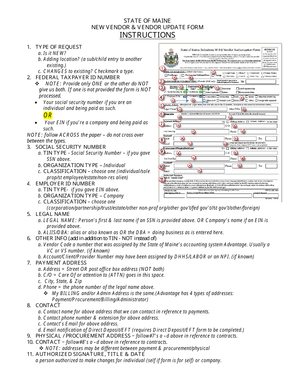 Download Instructions For Substitute W 9 And Vendor Authorization Form Pdf Templateroller 2690