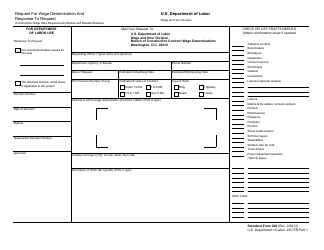 Document preview: Form SF-308 Request for Wage Determination and Response to Request
