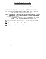 Form CIV-GP-62-B Affidavit of Service of Demand for Trial De Novo - New York City, Page 2