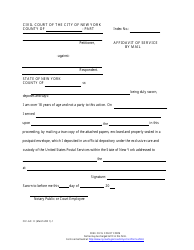 Document preview: Form CIV-GP-11-1 Affidavit of Service by Mail - New York