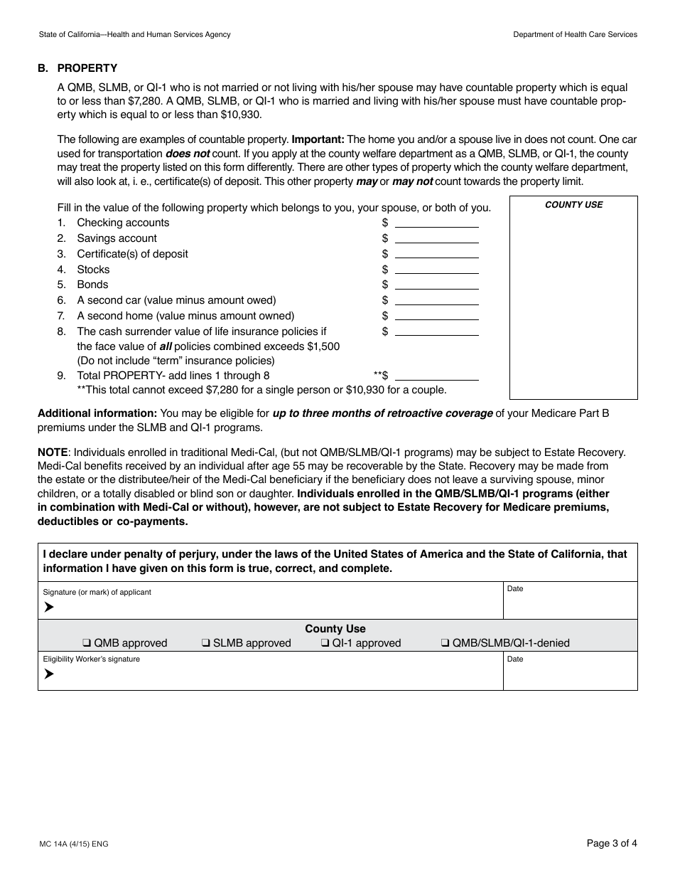 Form MC14A - Fill Out, Sign Online and Download Fillable PDF ...