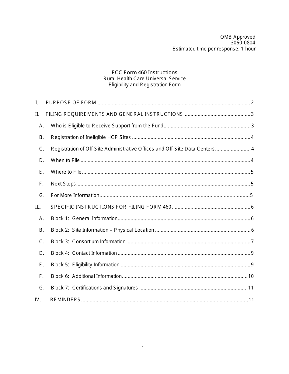 FCC Form 460 Rural Health Care (Rhc) Universal Service Eligibility and Registration Form, Page 4