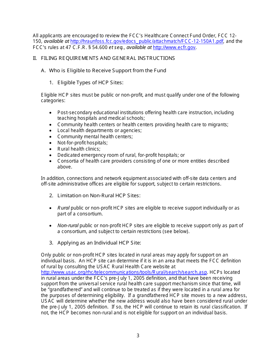 FCC Form 460 Rural Health Care (Rhc) Universal Service Eligibility and Registration Form, Page 6