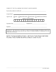 BLM Form 3830-5 Maintenance Fee Payment Form for Lode Claims, Mill Sites, and Tunnel Sites, Page 3