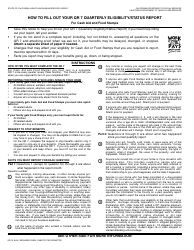 Document preview: Instructions for Form QR7A, QR-7 Quarterly Eligibility/Status Report - California