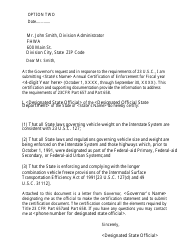 Form FHWA-1564 Annual Certification of Enforcement, Page 3