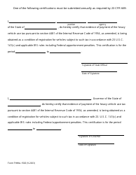 Form FHWA-1563 A Certificate of Enforcement of Heavy Vehicle Use Tax, Page 2