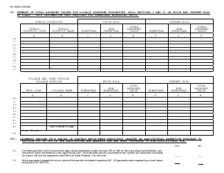 Form RP-6603 Part 1 of Assessor&#039;s Report - Report of Total Assessed Value of Locally Assessed Properties and Taxable State Land - New York, Page 3
