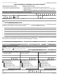 Document preview: Form PM161 Chdp Confidential Referral/Follow-Up Report - California