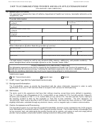 Form DHCS4431 Chdp Telecommunications Provider and Biller Application/Agreement - California