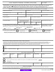 Document preview: Form AD-1046 Recipient Application - Leave Transfer Program