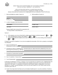 Form RP-459-B Application for Partial Exemption for Real Property of Physically Disabled Crime Victims - New York