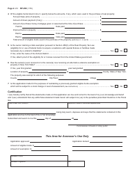 Form RP-458 Application for Veterans Exemption From Real Property Taxation - New York, Page 2