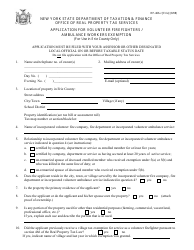 Document preview: Form RP-466-C [ERIE] Application for Volunteer Firefighters / Ambulance Workers Exemption (For Use in Erie County Only) - New York