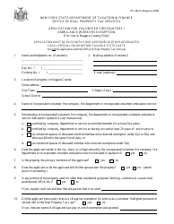 Document preview: Form RP-466-D [NIAGARA] Application for Volunteer Firefighters / Ambulance Workers Exemption (For Use in Niagara County Only) - New York