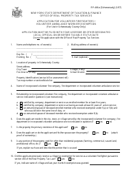 Form RP-466-E [SCHENECTADY] Application for Volunteer Firefighters / Volunteer Ambulance Workers Exemption (For Use in Schenectady County Only) - New York