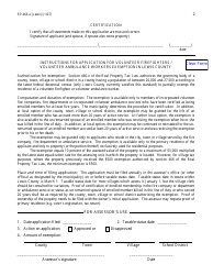 Form RP-466-E [LEWIS] Application for Volunteer Firefighters / Volunteer Ambulance Workers Exemption (For Use in Lewis County Only) - New York, Page 2