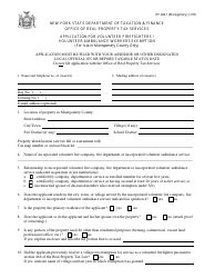 Form RP-466-F [MONTGOMERY] Application for Volunteer Firefighters / Volunteer Ambulance Workers Exemption (For Use in Montgomery County Only) - New York