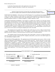 Form RP-466-F [MONTGOMERY] Application for Volunteer Firefighters / Volunteer Ambulance Workers Exemption (For Use in Montgomery County Only) - New York, Page 2