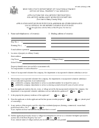 Document preview: Form RP-466-I [ALBANY] Application for Volunteer Firefighters / Volunteer Ambulance Workers Exemption (For Use in Albany County Only) - New York