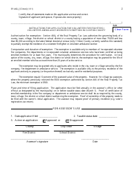 Form RP-466-J [CLINTON] Application for Volunteer Firefighters/ Volunteer Ambulance Workers Exemption (For Use in Clinton County Only) - New York, Page 2