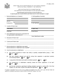 Form RP-483-b Application for Tax Exemption for Reconstructed or Rehabilitated Historic Barn - New York