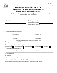 Form RP-485-N &quot;Application for Real Property Tax Exemption for Residential-Commercial Properties in Certain Counties&quot; - New York