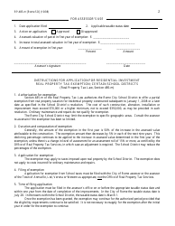 Form RP-485-M [ROME SD] Application for Residential Investment Real Property Tax Exemption; Certain School Districts - New York, Page 2