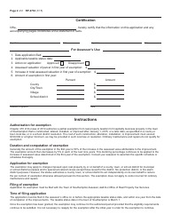 Form RP-4736 (SOUTHAMPTON) Application for Real Property Tax Exemption for Southampton Hospitality Business Property - New York, Page 2