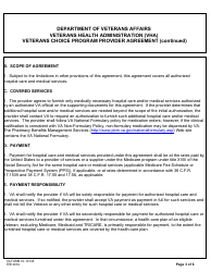 VA Form 10-10145 Veterans Choice Program Provider Agreement, Page 3