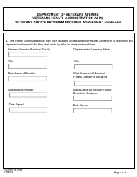 VA Form 10-10145 Veterans Choice Program Provider Agreement, Page 6