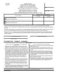 BLM Form 3000-2 Competitive Oil and Gas or Geothermal Resources Lease Bid
