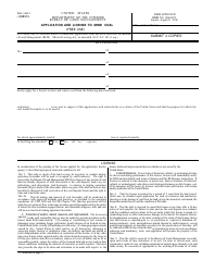 Document preview: BLM Form 3440-1 Application and License to Mine Coal
