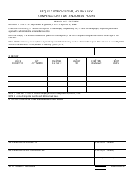 Document preview: WHS Form 10 Request for Overtime, Holiday Pay, Comp Time, and Credit Hours