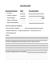 Worksheet/Checklist for Compromise Applications Template - New York, Page 9