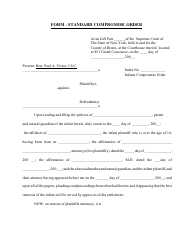 Document preview: Standard Compromise Order Form - Bronx County, New York