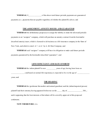 Compromise Order for a Structured Settlement - Bronx County, New York, Page 3