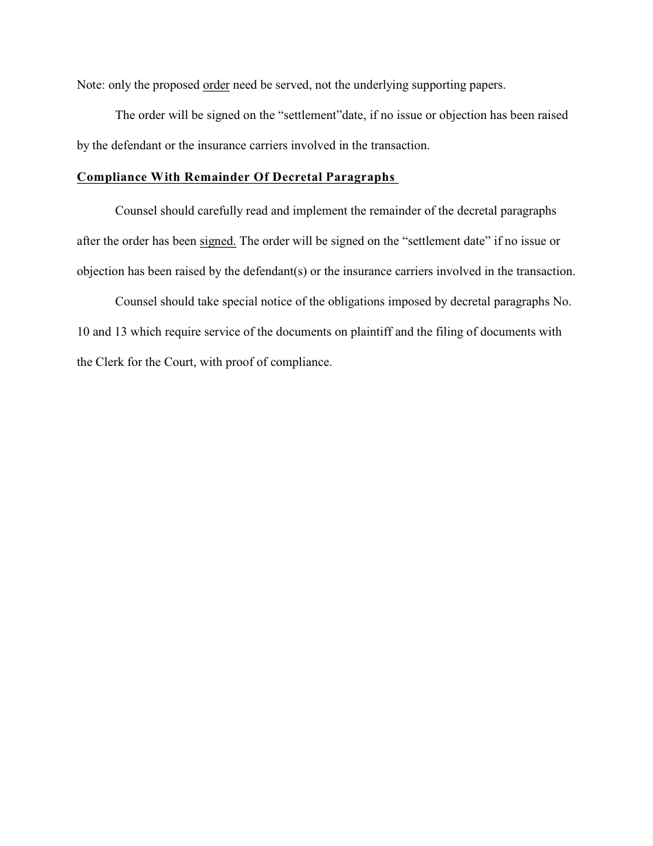 Complex Order for a Structured Settlement Form - New York, Page 17