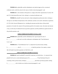 Complex Order for a Structured Settlement Form - New York, Page 2