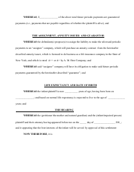 Complex Order for a Structured Settlement Form - New York, Page 3